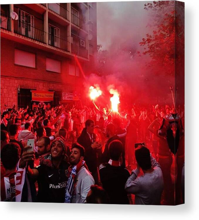 Madrid Canvas Print featuring the photograph Pre-madrid Derby.

#groundhopping by Paul Collins
