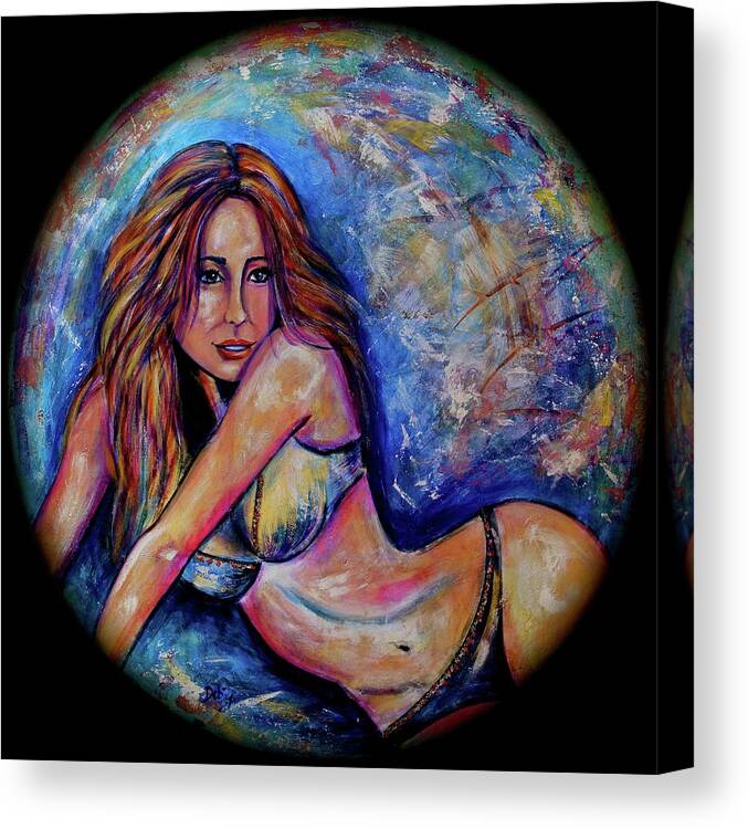 Precious Metals Canvas Print featuring the painting Precious Metals, Saucy by Debi Starr