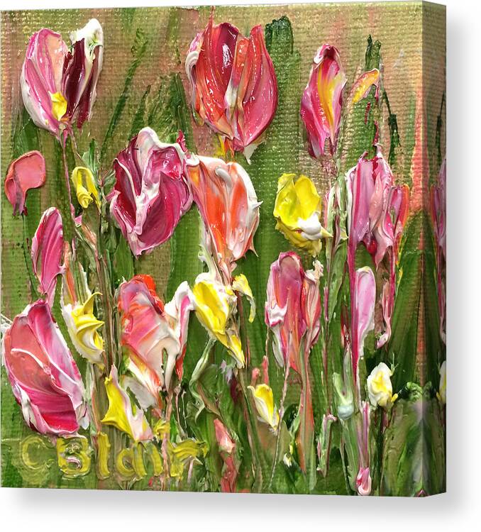 Pink Canvas Print featuring the painting Pretty in Pink by Cynthia Blair