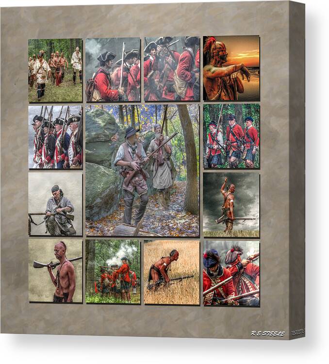 Uniform Canvas Print featuring the photograph Print Collection French and Indian War by Randy Steele
