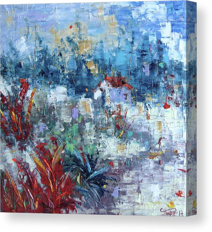 Frederic Payet Canvas Print featuring the painting Provence South of France by Frederic Payet