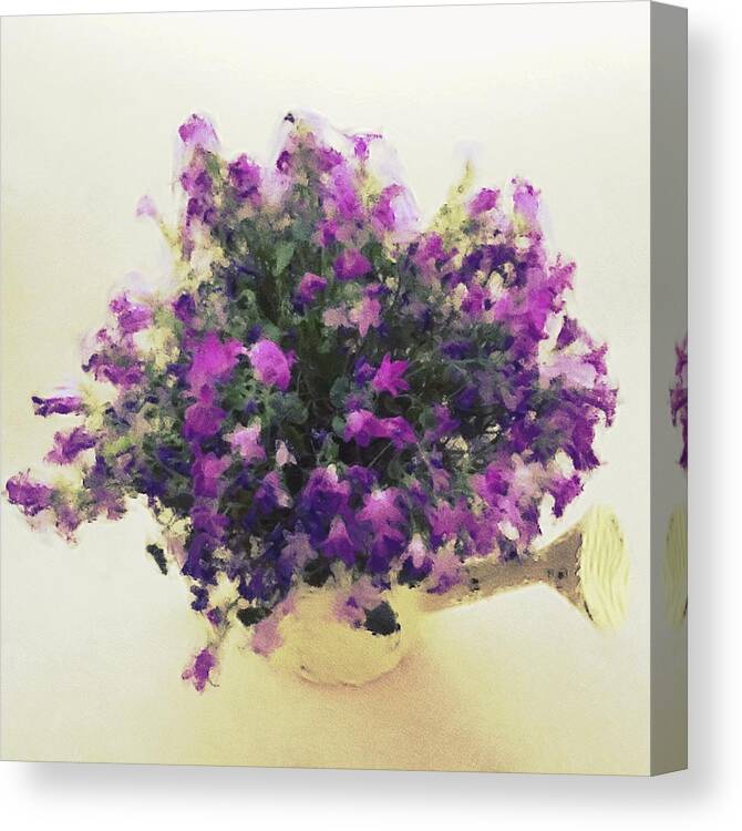 Purple Canvas Print featuring the photograph Purple Flowers by Kate Hannon