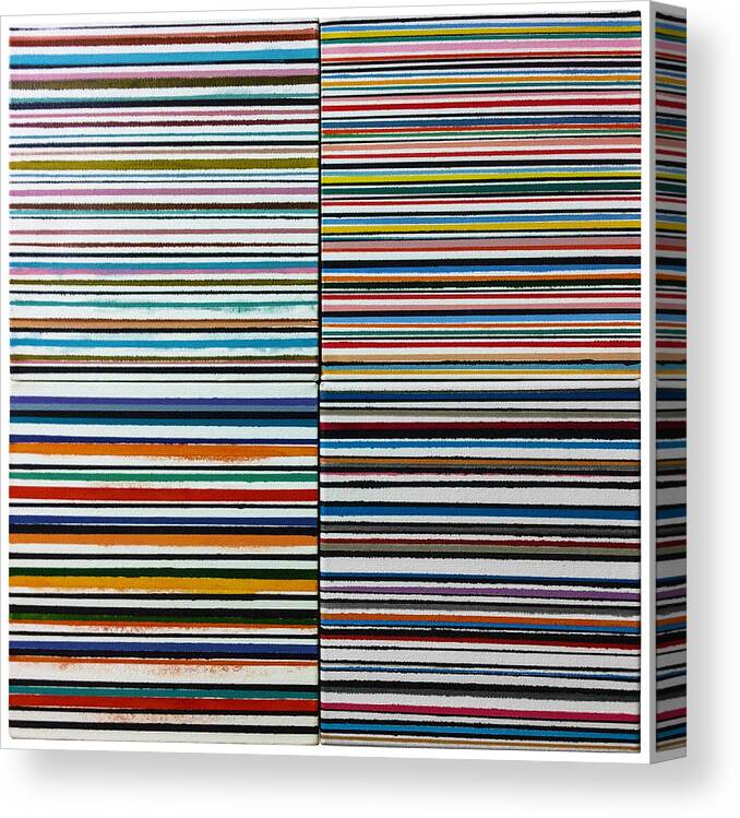 Stripes Canvas Print featuring the painting Quad Stripes by Stan Magnan