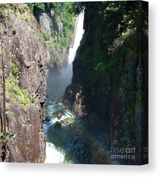 Waterfall Canvas Print featuring the photograph Rainbow by Dennis Richardson