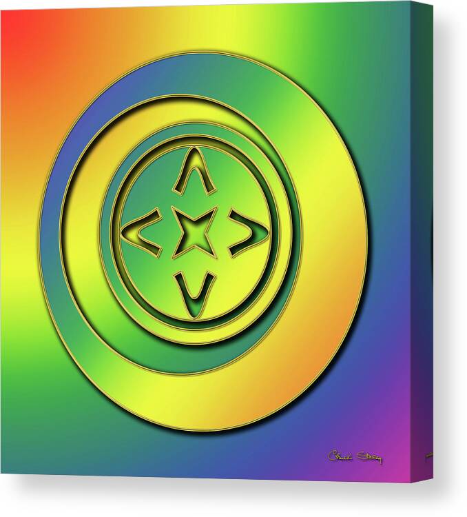 Rainbow Design 2 Canvas Print featuring the digital art Rainbow Design 2 by Chuck Staley