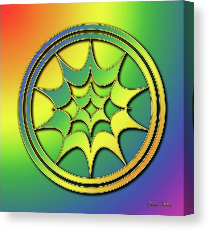 Rainbow Design 5 Canvas Print featuring the digital art Rainbow Design 5 by Chuck Staley