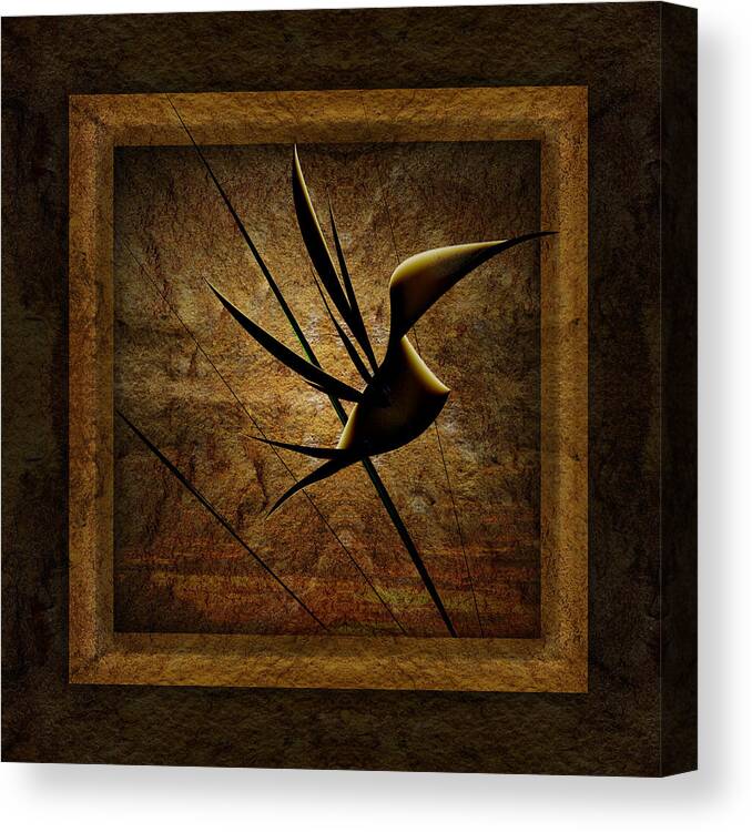 Abstract Art Canvas Print featuring the digital art Rare Bird by Phil Clark