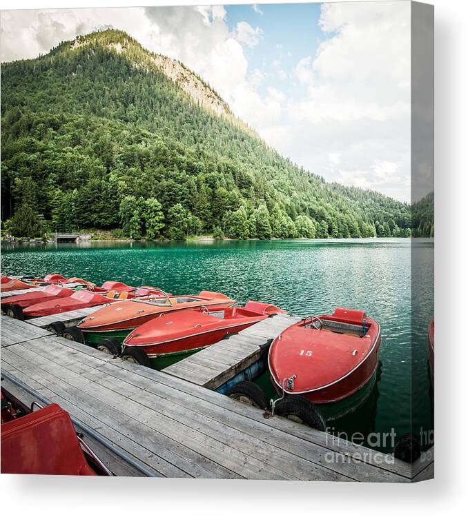 1x1 Canvas Print featuring the photograph Ready For A Boat Trip by Hannes Cmarits