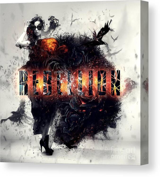 Rebellion Canvas Print featuring the digital art Rebellion by Mo T