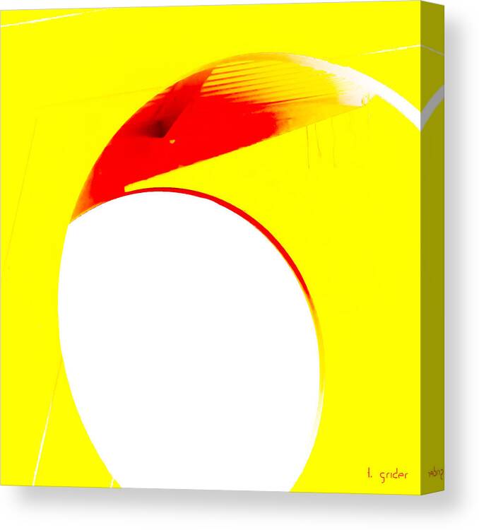 Abstract Canvas Print featuring the photograph Red and Yellow Abstract by Tony Grider