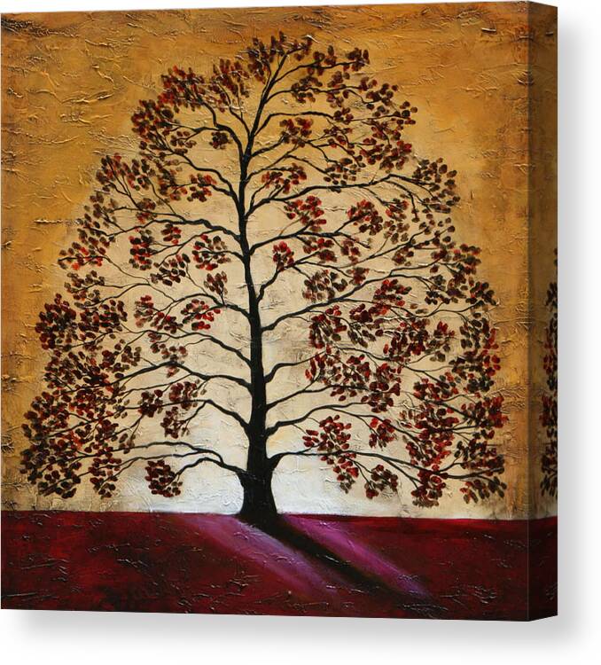 Red Canvas Print featuring the painting Red Oak by Lauren Marems
