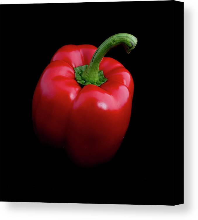 Red Canvas Print featuring the photograph Red Pepper by Nigel R Bell