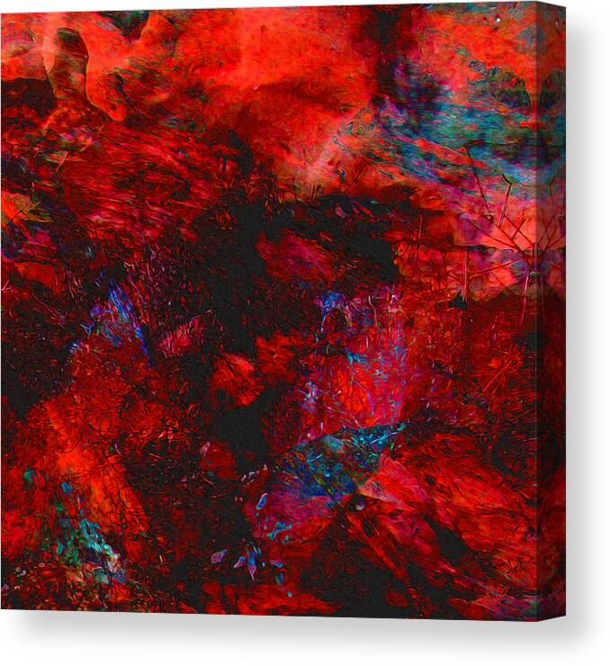 Abstract Canvas Print featuring the photograph Red Rocks Blue Grass by Stephanie Grant