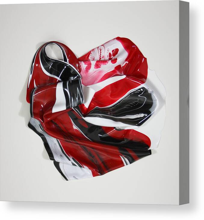 Red Canvas Print featuring the painting Red Singularity 1 by Madeleine Arnett