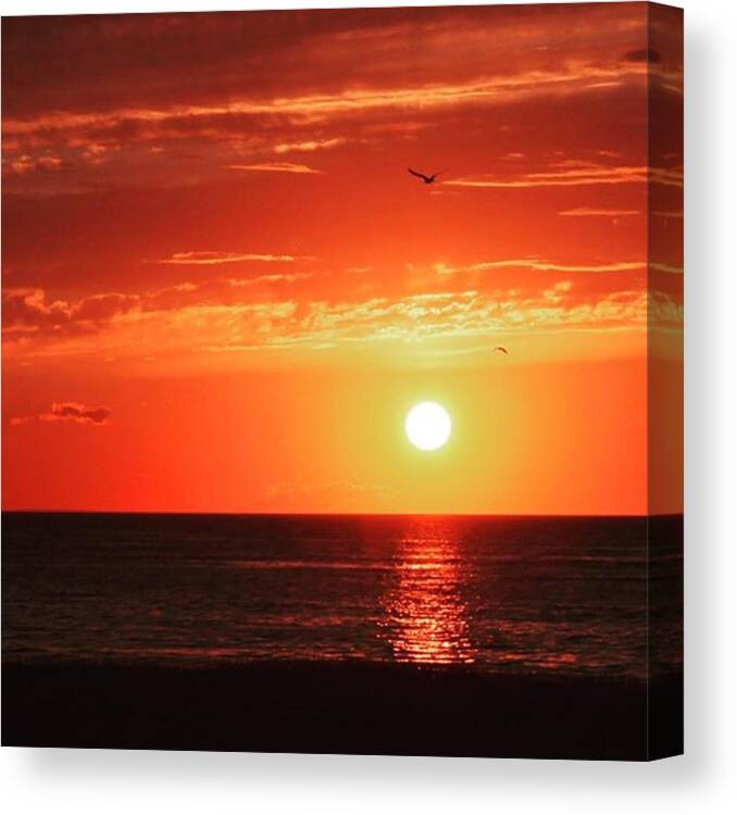 Sun Canvas Print featuring the photograph Red Skies At Night by Justin Connor