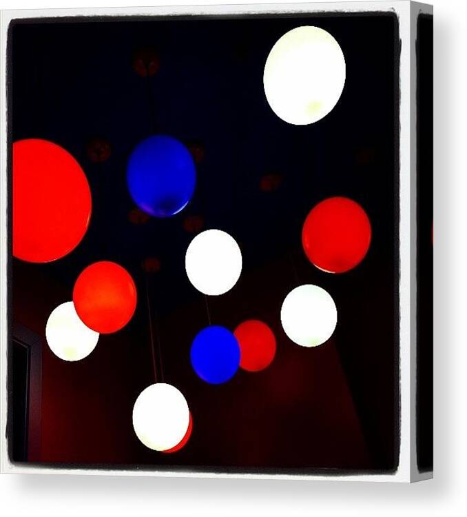  Canvas Print featuring the photograph Red, White And Blue In Disarray by Alexis Fleisig