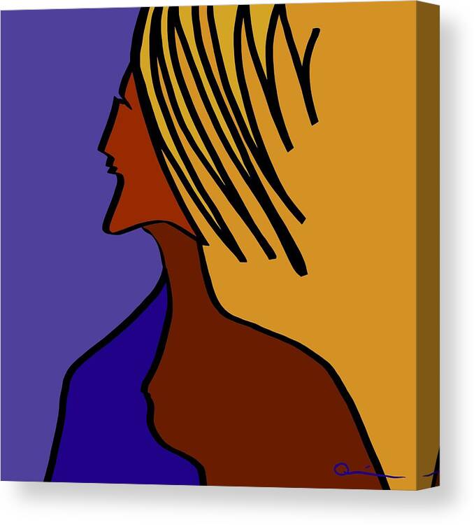 Woman Canvas Print featuring the digital art Red Woman by Jeffrey Quiros