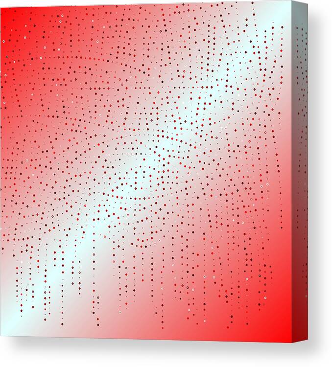 Rithmart Red Lines Gradient Brush Stroke White Pink Black Abstract Computer Digital Generated Smooth Beautiful Light Dark Canvas Print featuring the digital art Red.11 by Gareth Lewis