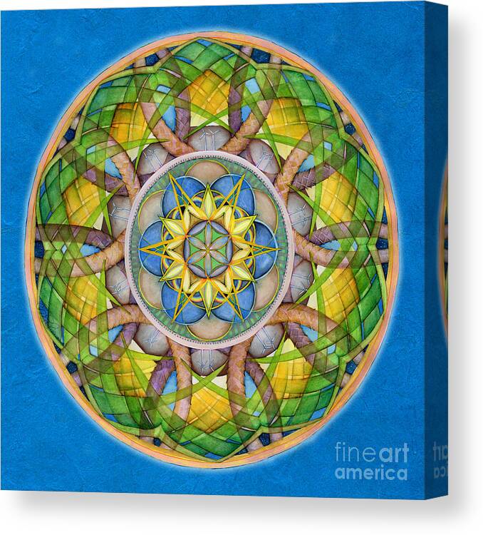 Mandala Canvas Print featuring the painting Rejuvenation Mandala by Jo Thomas Blaine