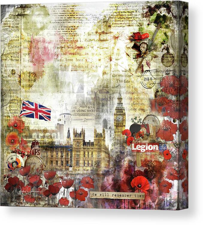 Popplies Canvas Print featuring the digital art Remember by Nicky Jameson