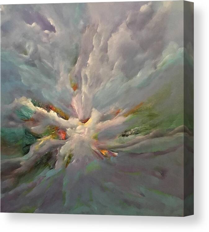 Abstract Canvas Print featuring the painting Resplendent by Soraya Silvestri