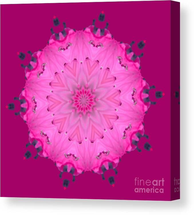 Floral Canvas Print featuring the digital art Rhoda Mandala 1 by Julia Underwood