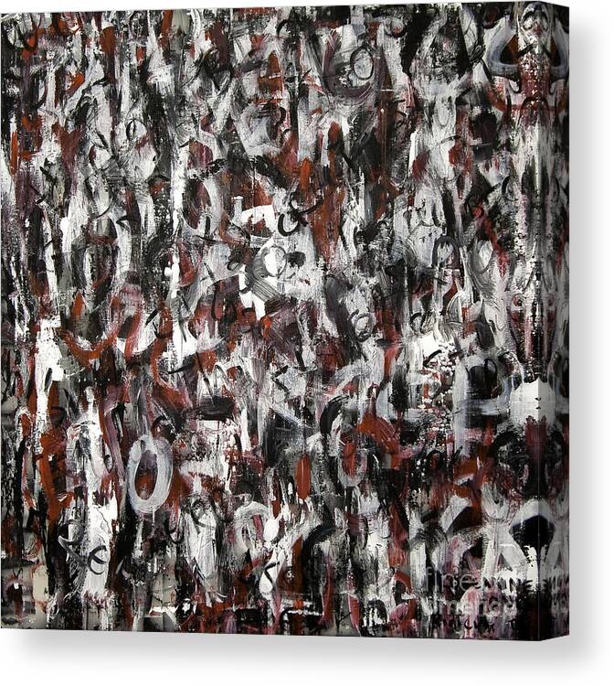 Text Expressionism Canvas Print featuring the painting Ridicule by Roseanne Jones