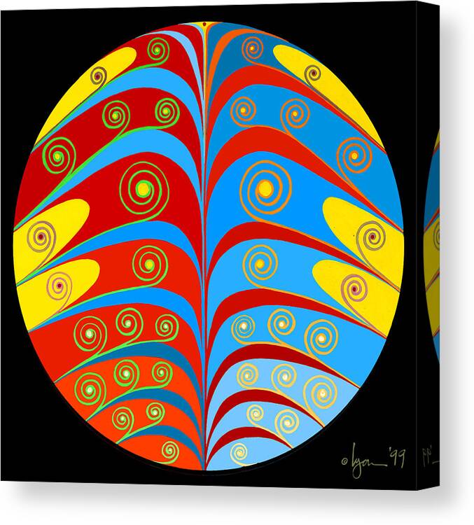 Mandalas Canvas Print featuring the painting Right Place by Angela Treat Lyon