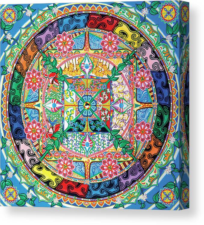 Review Journal Canvas Print featuring the mixed media Rinchen Ratna by Dar Freeland