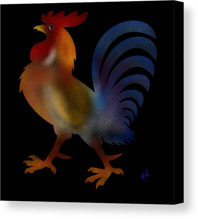  Canvas Print featuring the digital art Rock A Doodle Doo by Mark Taylor