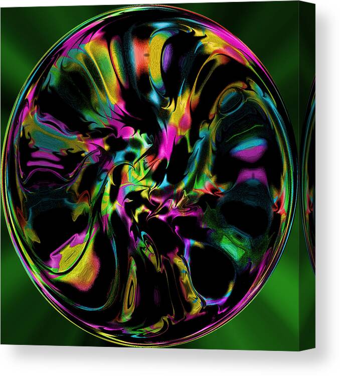 Sphere Canvas Print featuring the digital art Rock Candy by Kevin Caudill
