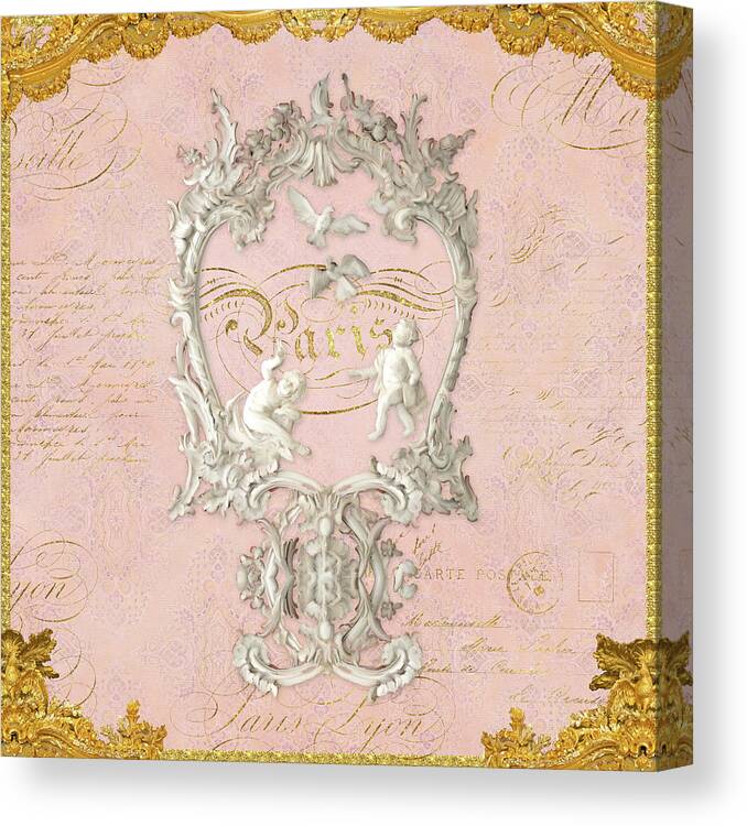 Baroque Canvas Print featuring the painting Rococo Versailles Palace 1 Baroque Plaster Vintage by Audrey Jeanne Roberts