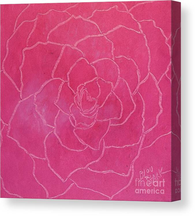 Barrieloustark Canvas Print featuring the painting Rose Study by Barrie Stark