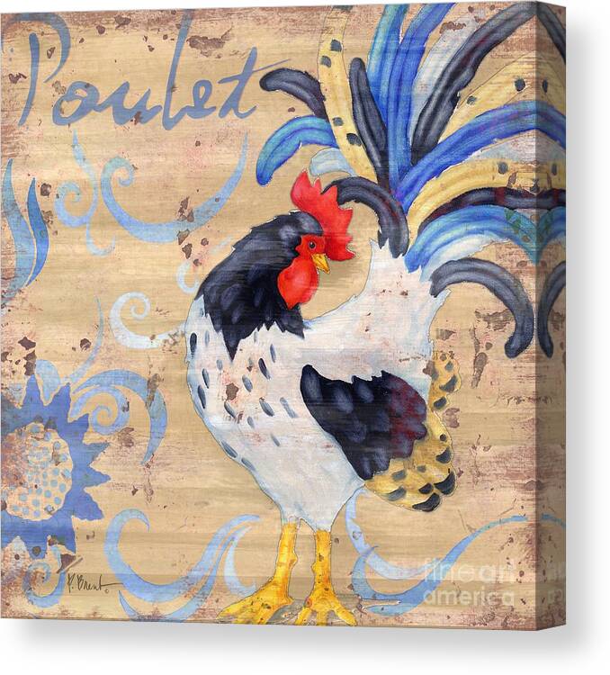 Royale Canvas Print featuring the painting Royale Rooster IV by Paul Brent