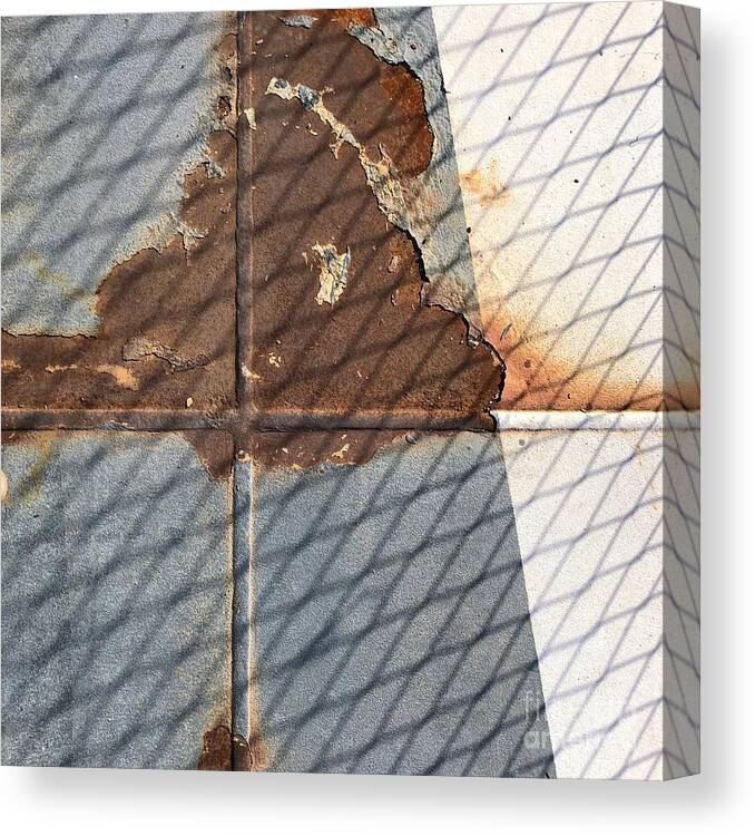 Rusty Floor Canvas Print featuring the photograph Rusty Cross by Flavia Westerwelle