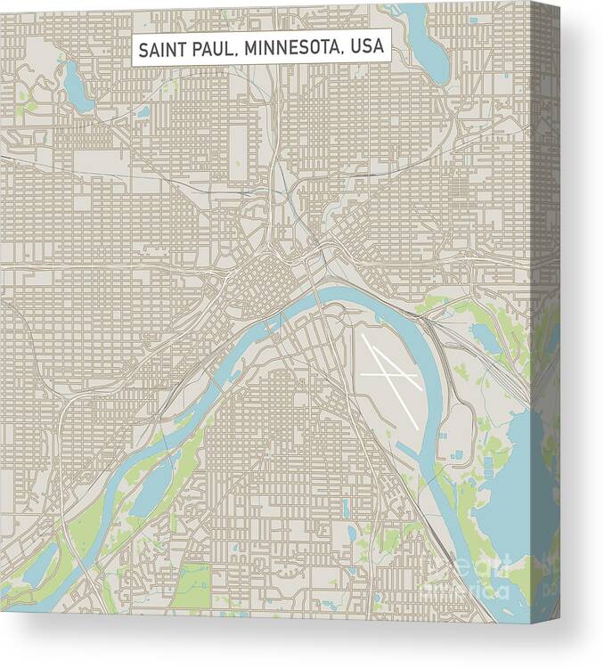 Saint Paul Minnesota US City Street Map available as Framed Prints, Photos,  Wall Art and Photo Gifts