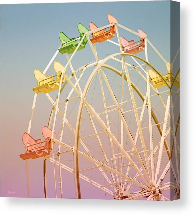 Ferris Wheel Canvas Print featuring the photograph Santa Cruz Ferris Wheel by Linda Woods