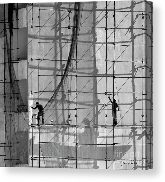 Photography Canvas Print featuring the photograph Scaffolders Set To Sail by Marc Nader
