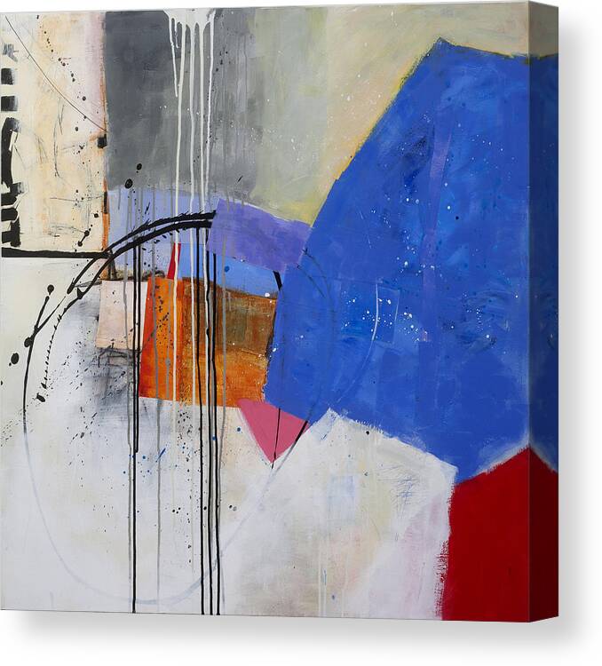 Abstract Art Canvas Print featuring the painting Scaled Up 1 by Jane Davies