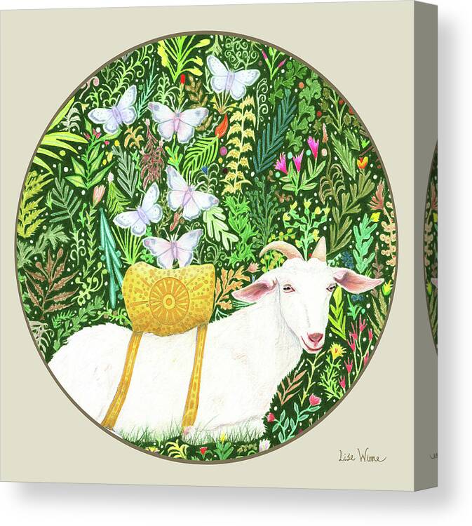 Scapegoats Canvas Print featuring the painting Scapegoat button by Lise Winne