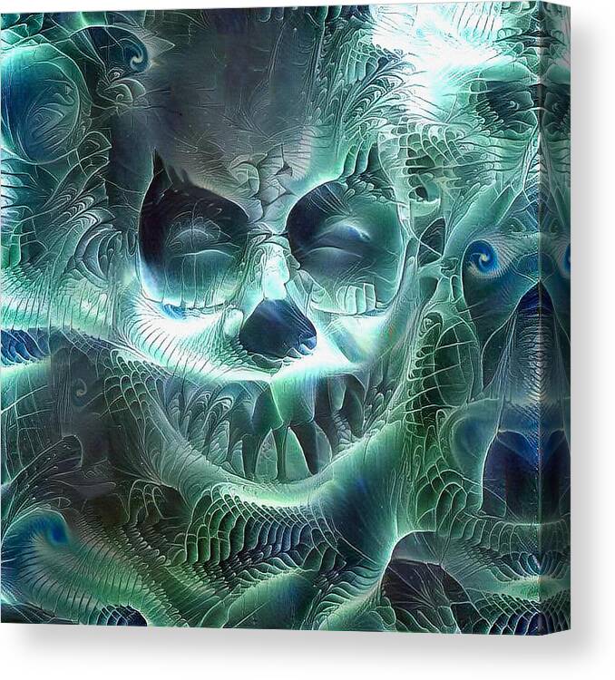 Face Canvas Print featuring the photograph Scary Face by Bruce Rolff