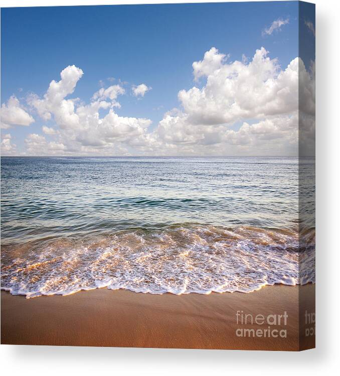 Background Canvas Print featuring the photograph Seascape by Carlos Caetano