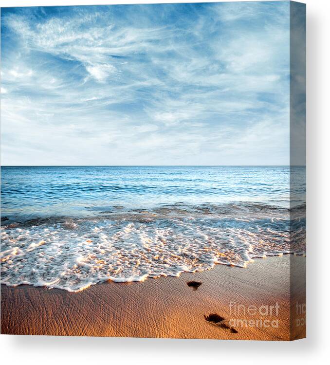 Background Canvas Print featuring the photograph Seashore by Carlos Caetano