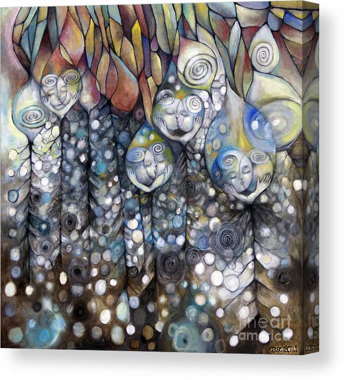 Under Ground Canvas Print featuring the painting Seeds UnderGroundLoveSeries by Manami Lingerfelt