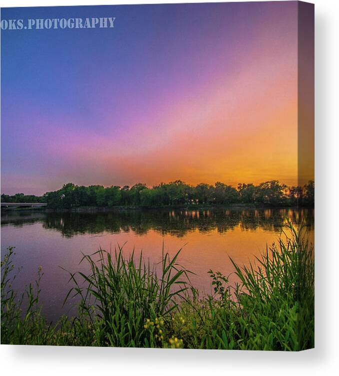 River Canvas Print featuring the photograph Serenity on The Banks of The Cedar River by Paul Brooks