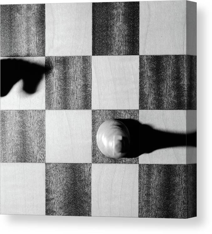 Chess Canvas Print featuring the photograph Shadowgame by Kolbein Svensson