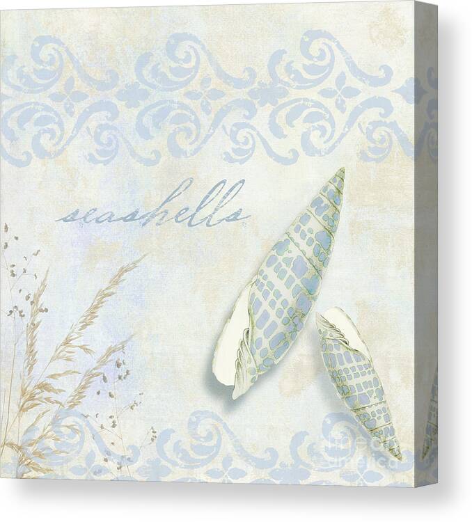 Seashells Canvas Print featuring the painting She Sells Seashells II by Mindy Sommers