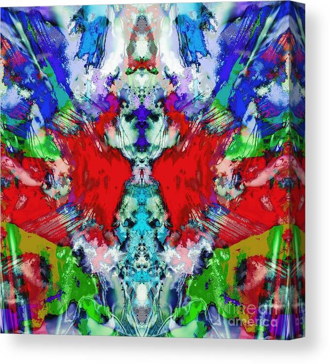Dynamic Canvas Print featuring the digital art Shouting flares by Keith Mills