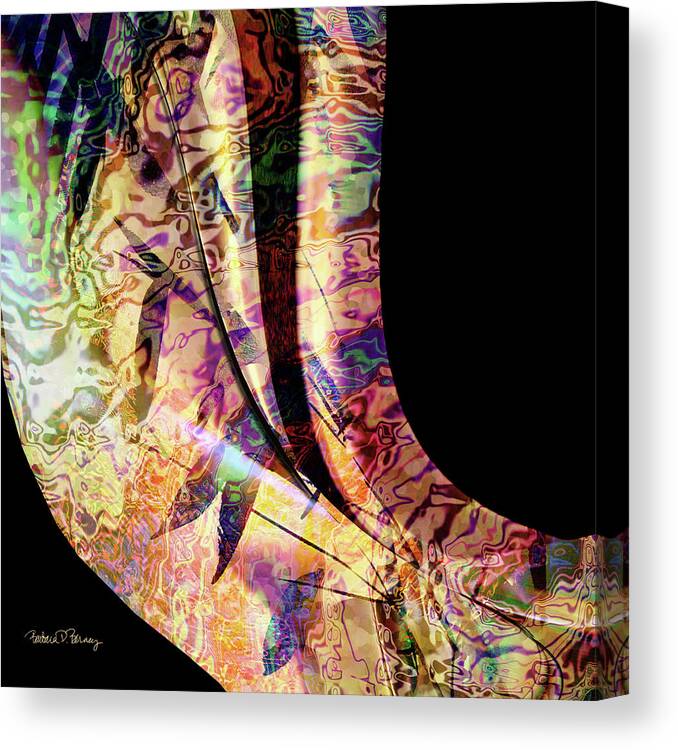 Abstract Canvas Print featuring the digital art Silk Road by Barbara Berney