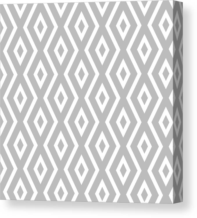 Silver Canvas Print featuring the mixed media Silver Pattern by Christina Rollo